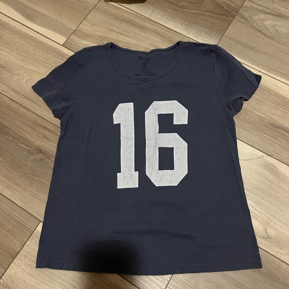 Brandy Melville Dark Blue Tee with Number